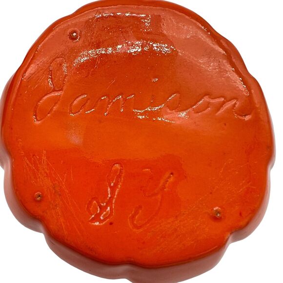 Halloween Decor Scarecrow Jack O Lantern Pair Handpainted Removeable Hat Signed - Picture 9 of 12